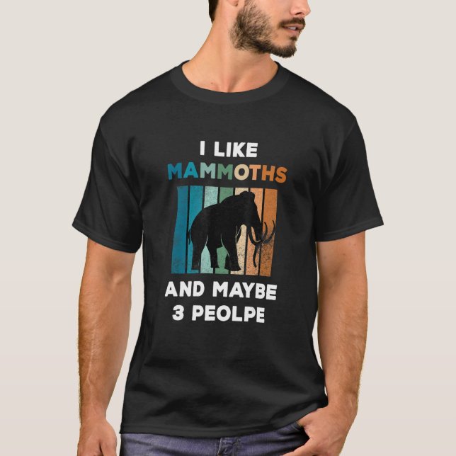 Jag tycker om mamman och kanske 3 personer t shirt (Framsida)