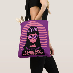 JAG TYCKER OM MIN DÅLIGA ATTITUDE GIRLS DAM TOTE TYGKASSE
