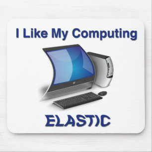 Jag tycker om min datorkraft Elastic Musmatta