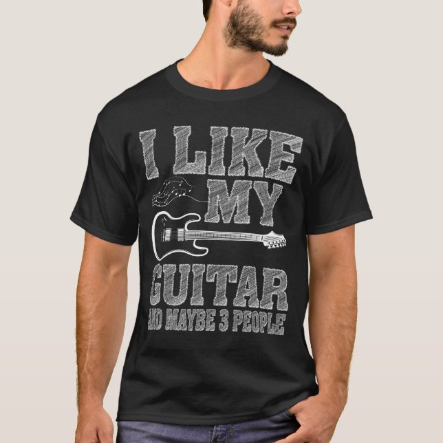JAG TYCKER OM MIN GUITAR OCH MÖJLIGHETER TILL 3 MÄ T SHIRT (Framsida)