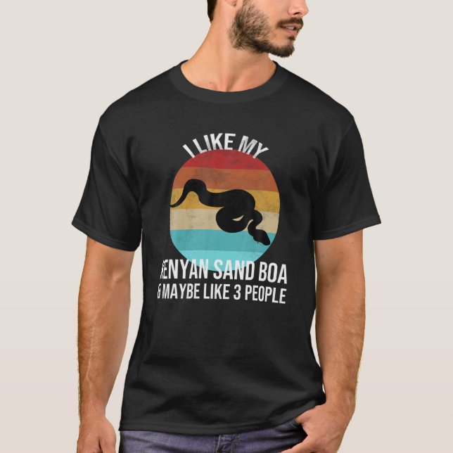 Jag tycker om min kenyanska sand Boa och kanske tr T Shirt (Framsida)