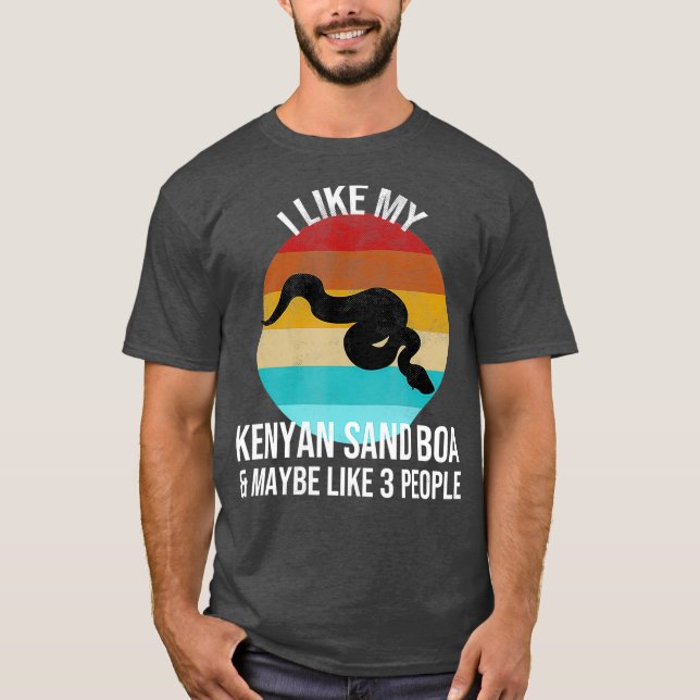 Jag tycker om min kenyanska sand Boa och kanske tr T Shirt (Framsida)