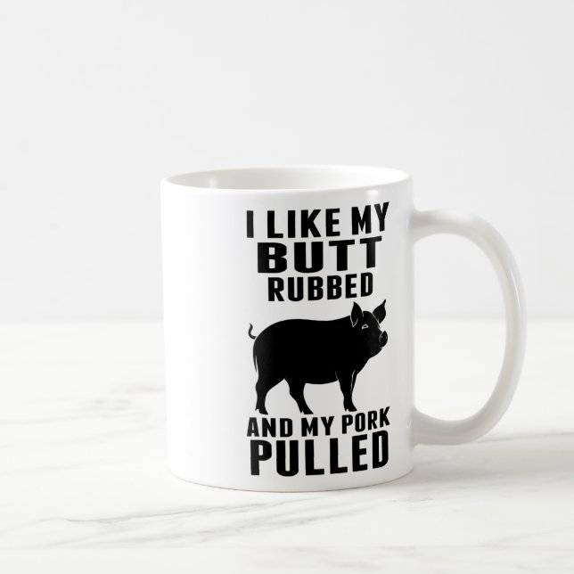 Jag tycker om min knölgummi och min Gris har utplå Kaffemugg (Höger)