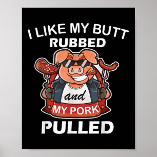 Jag tycker om min mumgummi&stämpel, min Gris-mullv Poster