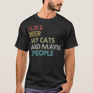 Jag tycker om mina katter och kanske 3 personer so t shirt