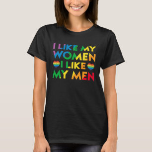Jag tycker om mina Manar Gay Lesbisk Bisexual HBT T Shirt