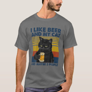 Jag tycker om mitt katt och kanske tre personer... t shirt