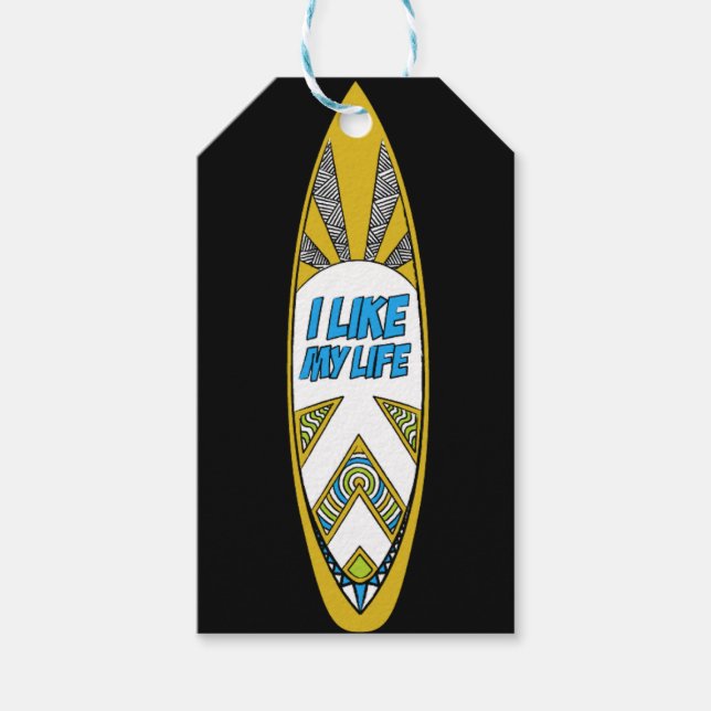 "Jag tycker om mitt liv", märkre Presentetikett (Framsidan)