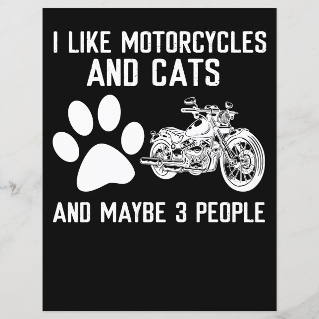 Jag tycker om motorcyklar och katter... (Framsida)