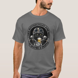 Jag tycker om motorcyklar och öl och kanske 3 pers t shirt