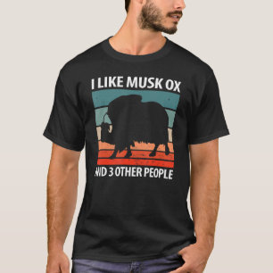 Jag tycker om Musk Ox och tre andra människor T Shirt