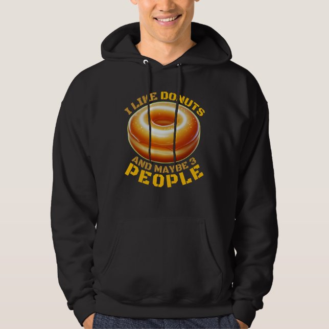 Jag tycker om nötter och kanske 3 personer hoodie (Framsida)