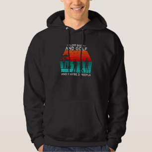 Jag tycker om öl och golf och kanske tre personer hoodie