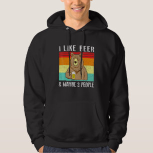 Jag tycker om öl och kanske tre människor dricker. hoodie