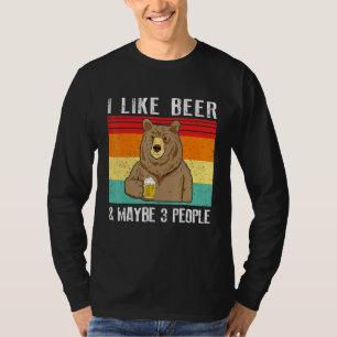 Jag tycker om öl och kanske tre människor dricker. t shirt