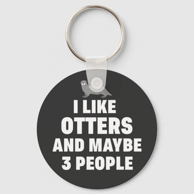 Jag tycker om Otters och kanske tre människor från Nyckelring (Framsida)