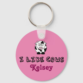 Jag tycker om Personligens Rosa Nyckelring