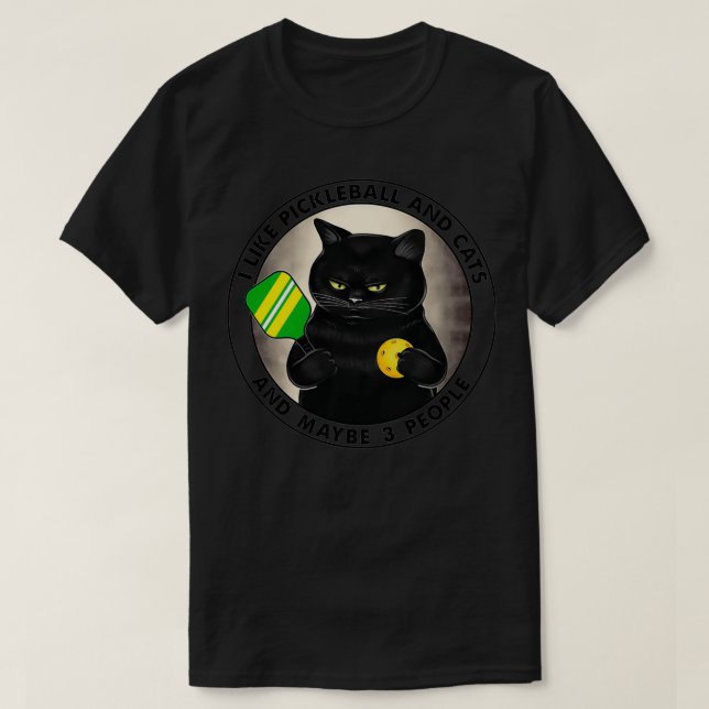 JAG TYCKER OM PICKLEBALL OCH KATTER OCH KANSKE 3 M T SHIRT (Design framsida)