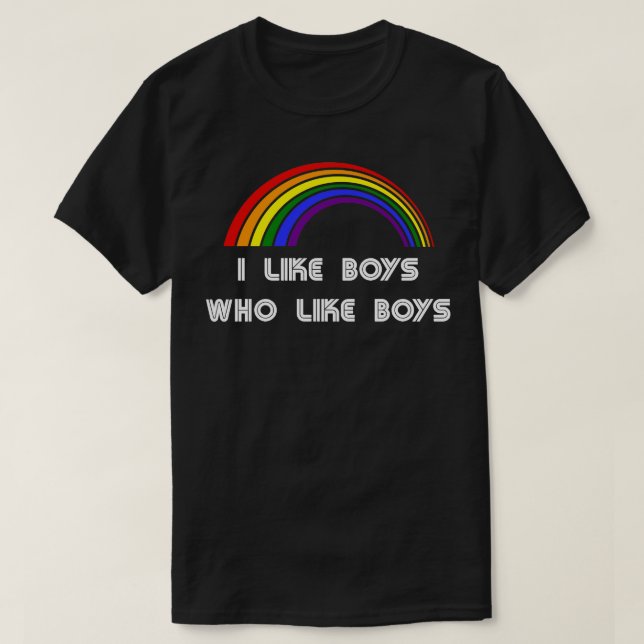 Jag tycker om pojkar som gillar HBT-Pride T-HBT T Shirt (Design framsida)