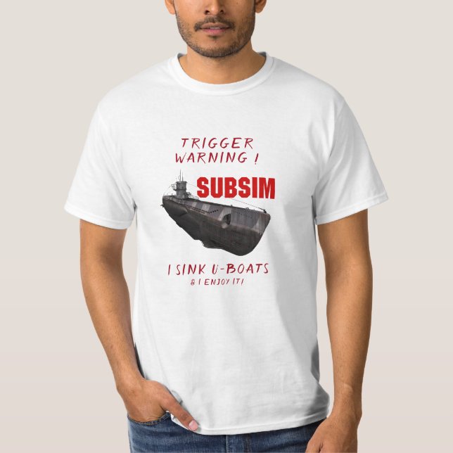 Jag tycker om sjunkande U-båtar T Shirt (Framsida)