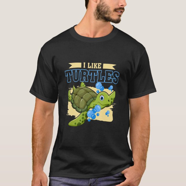 Jag tycker om sköldpaddan Turtles Animal Zoo Leksa T Shirt (Framsida)