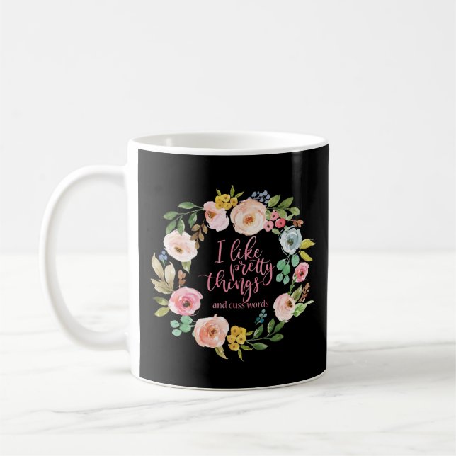 Jag tycker om Söt Sak och Cuss Ord Kaffemugg (Vänster)