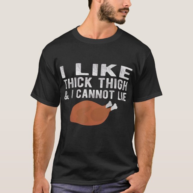 Jag tycker om tjockt lårbensleg Manar Thanksgiving T Shirt (Framsida)