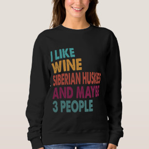 Jag tycker om Vin Siberian husky, för sibiriska T Shirt