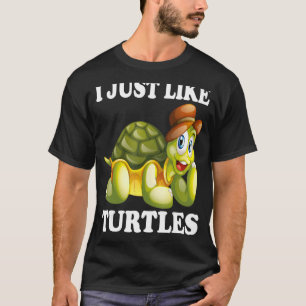 Jag tycker precis om Turtles Cute Turtle Vatten Tu T Shirt