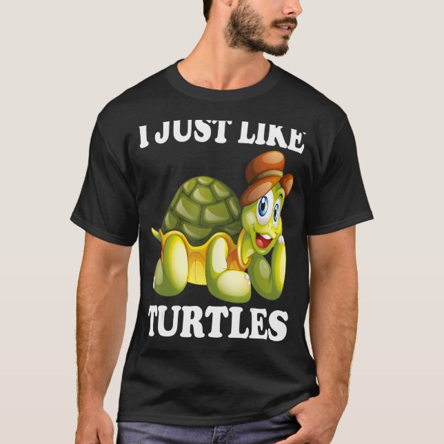 Jag tycker precis om Turtles Cute Turtle Vatten Tu T Shirt (Framsida)