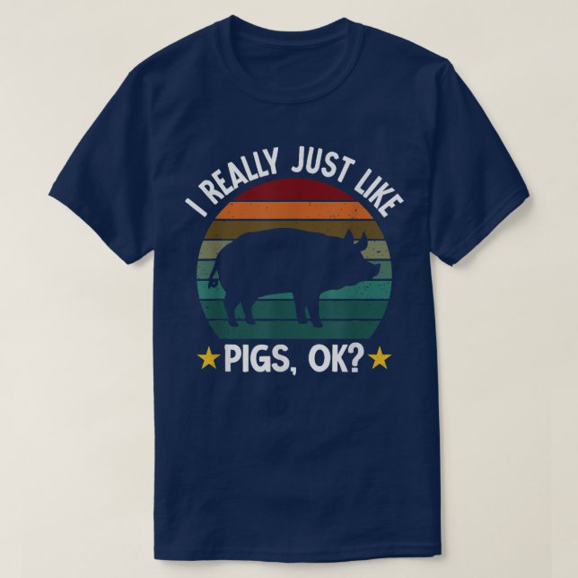Jag tycker precis som Grisar Funny Farm Farmer Gri T Shirt (Design framsida)