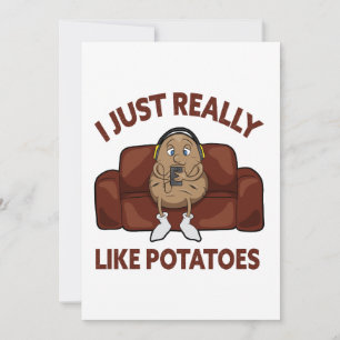 Jag Tycker Verkligen Om Potatisar - Söt Potatis Julkort