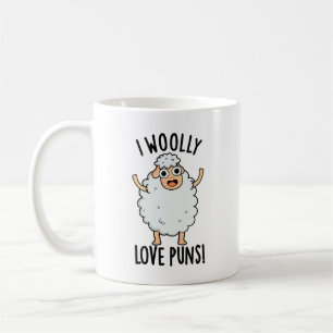 Jag Ulligt Älskar Puns Rolig Får Pun Kaffemugg