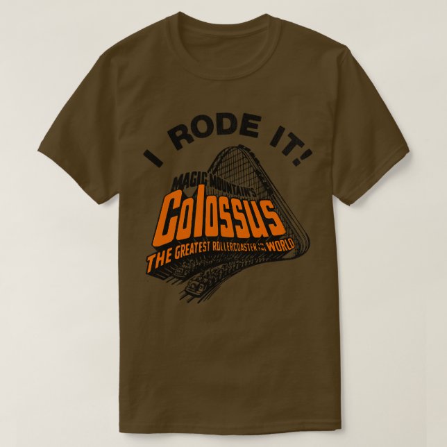 Jag Underlägg Rode Colossus Retro Defunect Roller T Shirt (Design framsida)