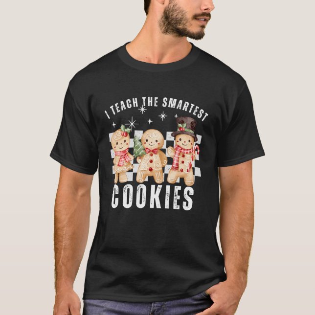 Jag Undervisar De Smartaste Kakor Rolig Jul För Lä T Shirt (Framsida)