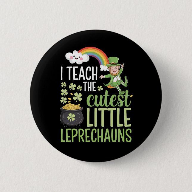 Jag Undervisar De Sötaste Små Leprechauns Irländsk Knapp (Framsida)