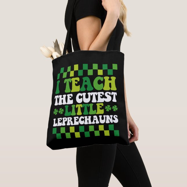 Jag Undervisar De Sötaste Små Leprechauns Lärare Tygkasse (Närbild)