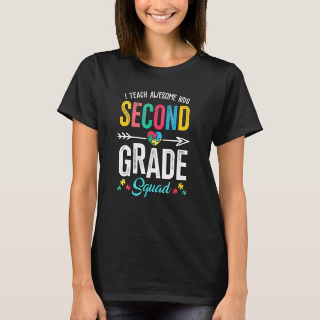 Jag Undervisar Fantastiska Barn Andra Klass Trupp  T Shirt (Framsida)