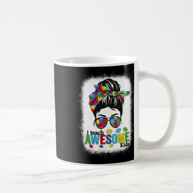 Jag Undervisar Fantastiska Barn Autism Medvetenhet Kaffemugg (Höger)