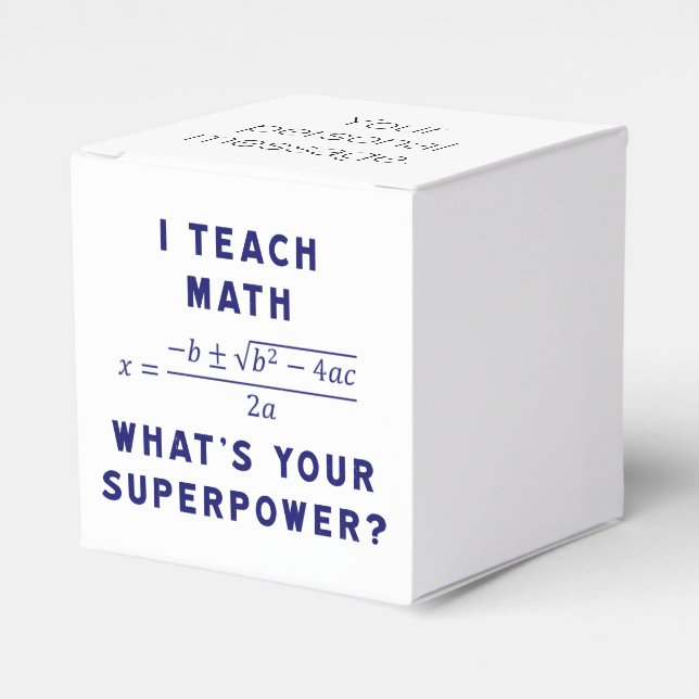 Jag Undervisar i Matematik Vad Är Din Superkraft? Presentaskar (Framsidan Sidan)