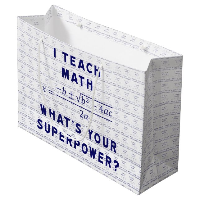 Jag undervisar Math vad är din Superpower? (Framsidan Vinklad)