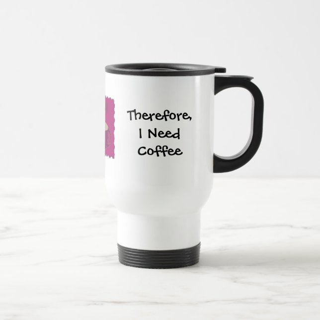 Jag Undervisar med Roliga Kaffespråk Resemugg (Höger)
