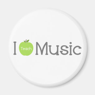 Jag undervisar musik gröna Apple Magnet