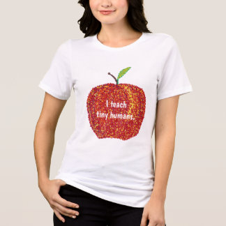 Jag undervisar små människor, pointillism äpple t- t shirt