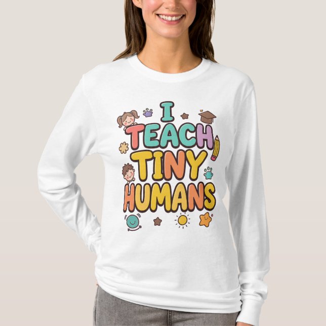 Jag Undervisar Små Människor T Shirt (Framsida)