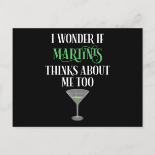 Jag undrar om Martinis också tänker på mig Vykort