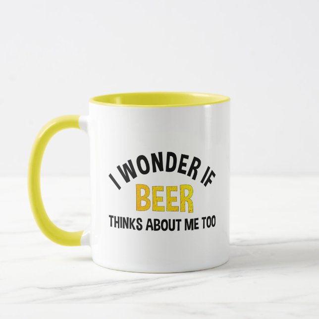 Jag undrar om öl också tänker på mig mugg (Vänster)
