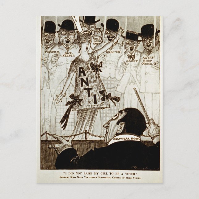 Jag uppfostrade inte min tjej till väljare vykort (Framsida)