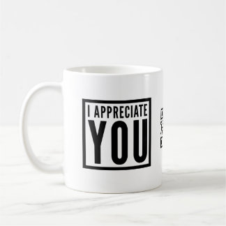 Jag uppskattar dig kaffemuggen kaffemugg