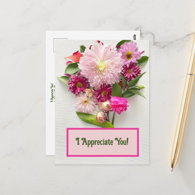 Jag uppskattar dig! vykort (Fram/Back In Situ)